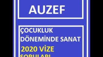 'Video thumbnail for Çocukluk Döneminde Sanat 2020 Vize Soruları(21. Soru Cevabı A-) 28. ..değildir? Cavap :B-Nota'