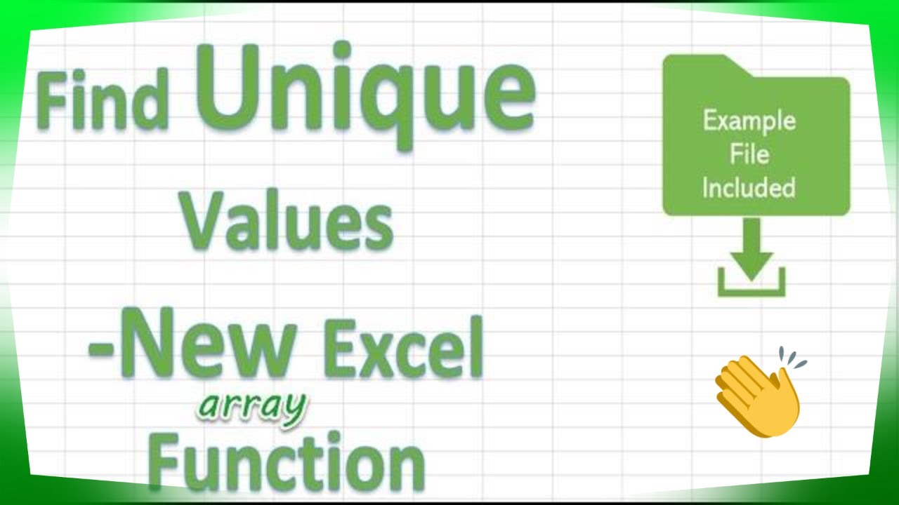 Video thumbnail for Using The New Unique Function In Excel
