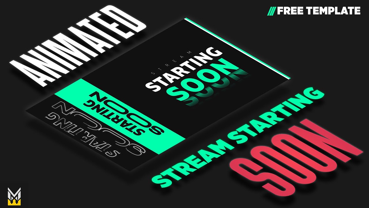 'Video thumbnail for Free Animated CLEAN Stream Starting Soon Screen | Ready to use file | twitch / youtube'