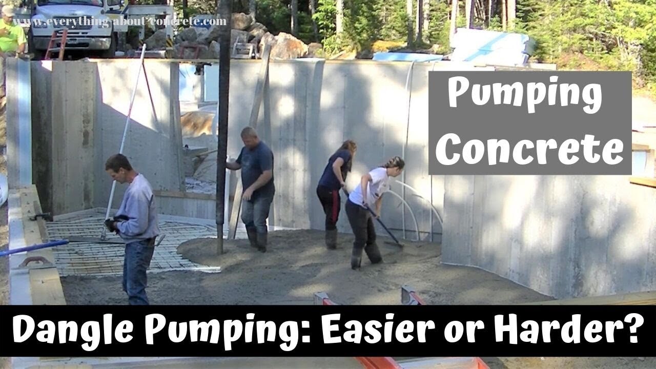 'Video thumbnail for Dangle Pumping A Concrete Floor | Does It Make The Pour Easier Or Not?'