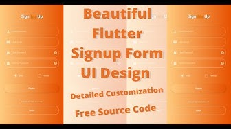 'Video thumbnail for Flutter Signup Form UI Design - Flutter Form Design - Flutter Tutorial'