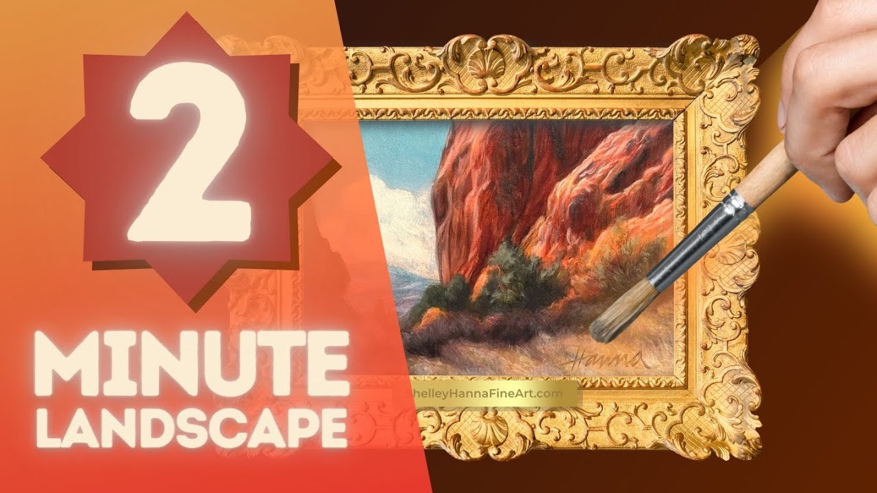 'Video thumbnail for 2 Minute Landscape Painting in Oil'