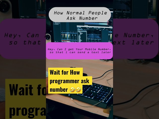 Video thumbnail for How Programmer ask number from a girl 👧 🤣😂 #programmer #memes #codes #programmerlife