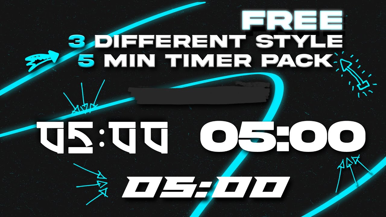 'Video thumbnail for 5 min countdown timer pack | 3 Clean 5 min timer animation'