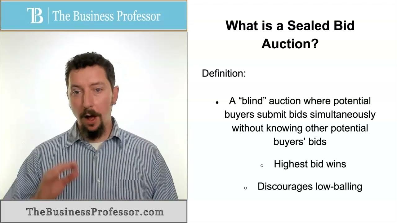 Sealed Bid Auction Explained The Business Professor LLC