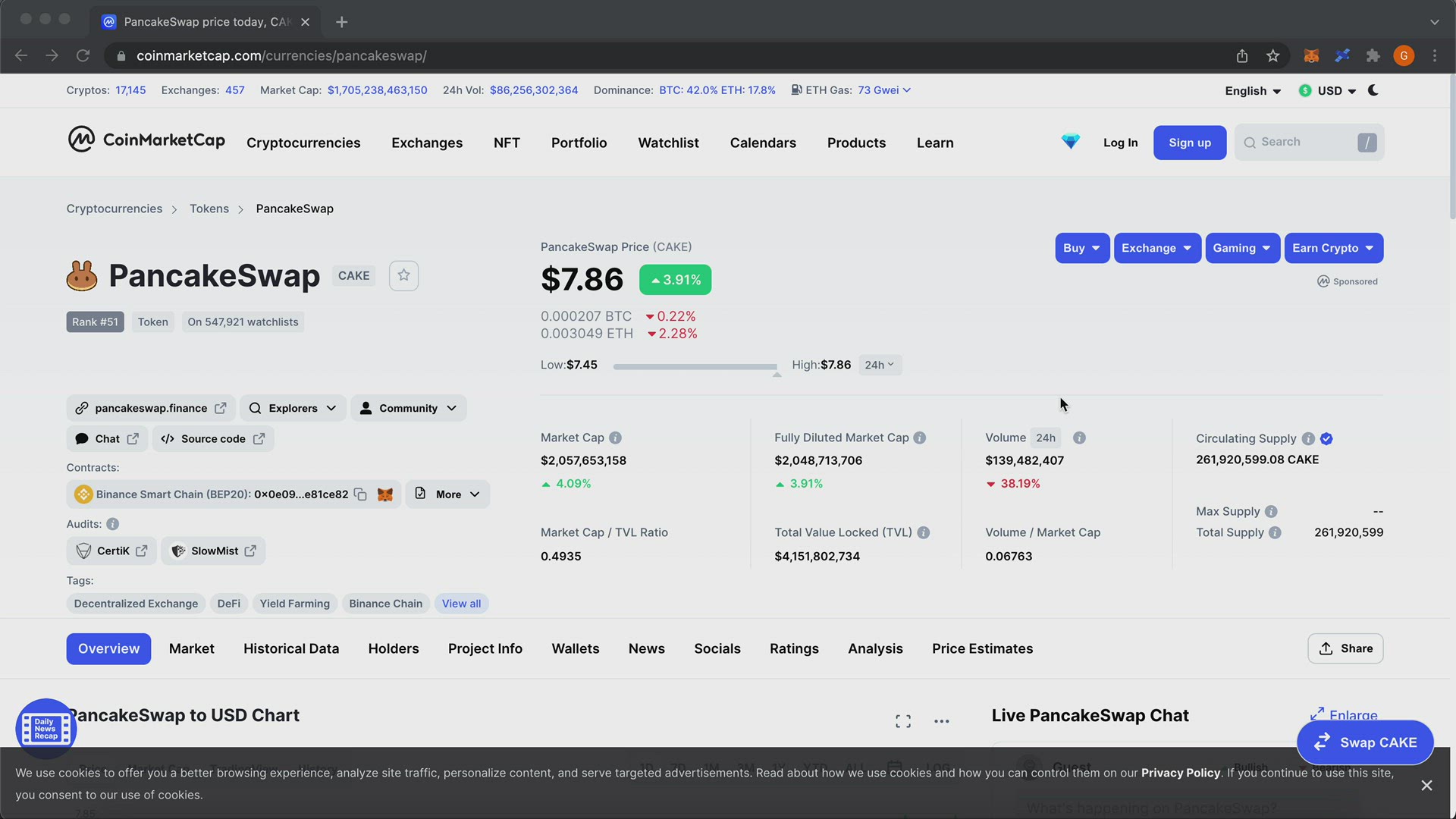 'Video thumbnail for How To Add CAKE To Your Metamask Wallet'