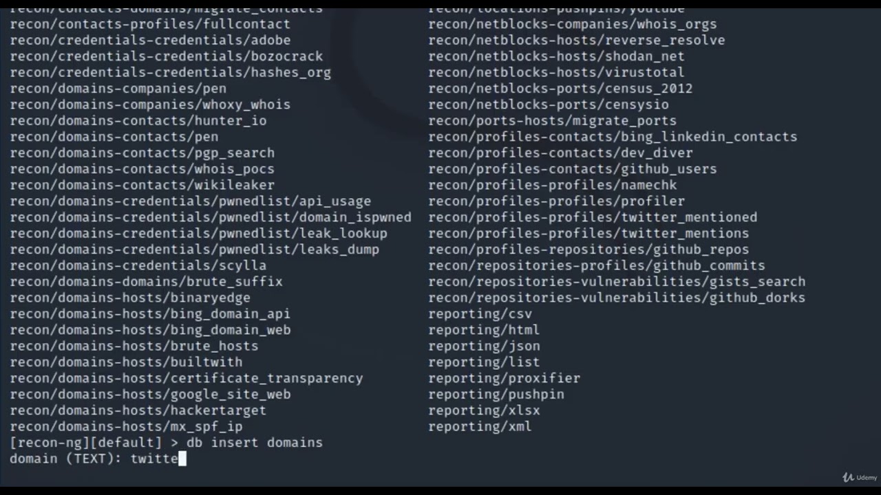 'Video thumbnail for Recon ng tool: Discovering Email Accounts | Ethical Hacking'