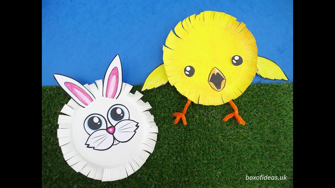 'Video thumbnail for How to Make an Easy Easter Bunny and Chick Craft With Paper Plates | Box of Ideas'