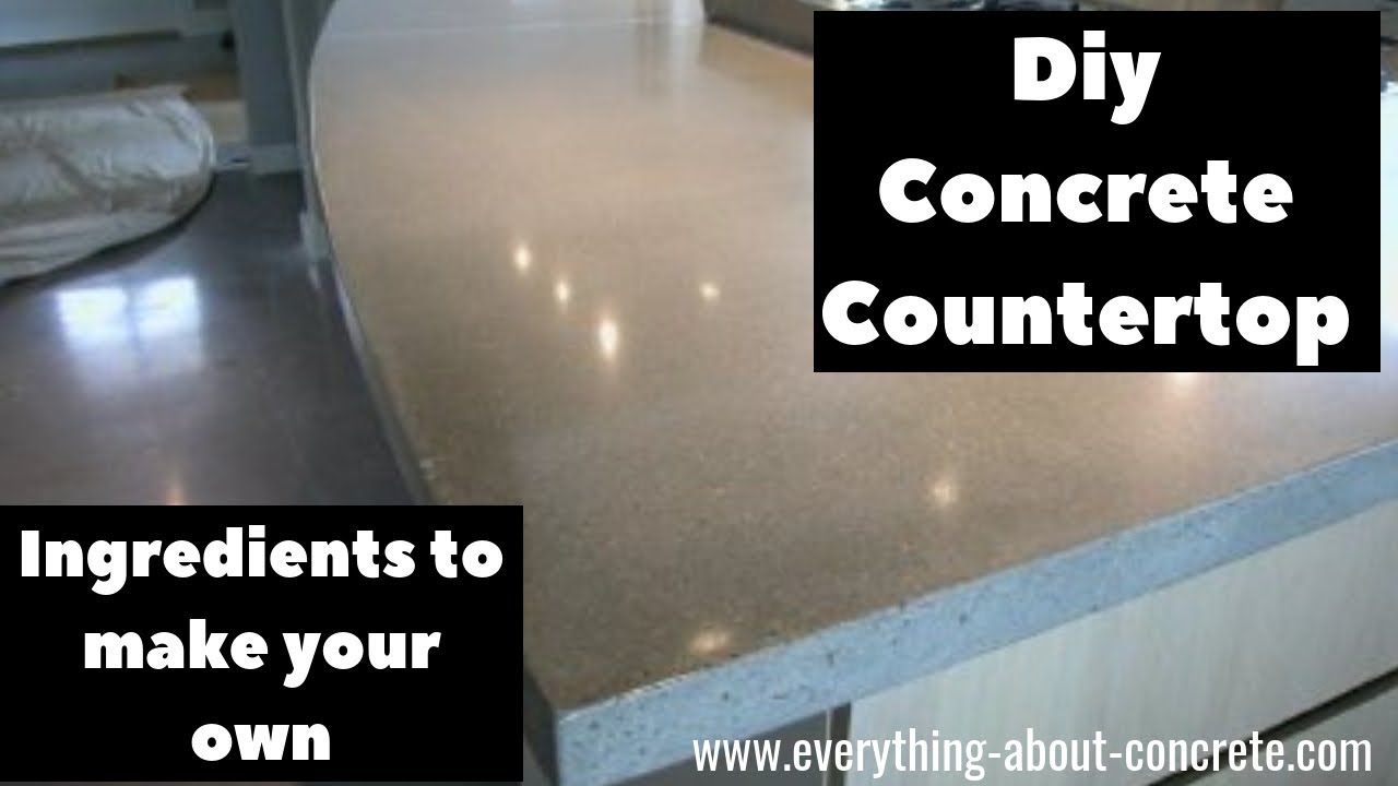 'Video thumbnail for Diy Concrete Countertop Mix - High Strength Concrete Formula for your Concrete Countertop how to'
