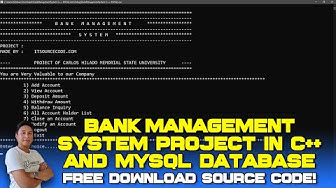 Bank Management System Project in C++ and MySQL Database ...
