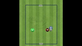 Video thumbnail for 2v1 Soccer game to teach spacing