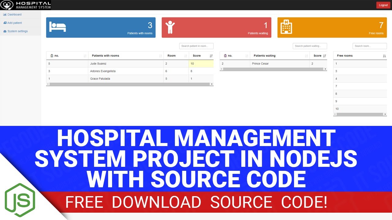 'Video thumbnail for Hospital Management System Project Node JS with Source Code (Free Download)'