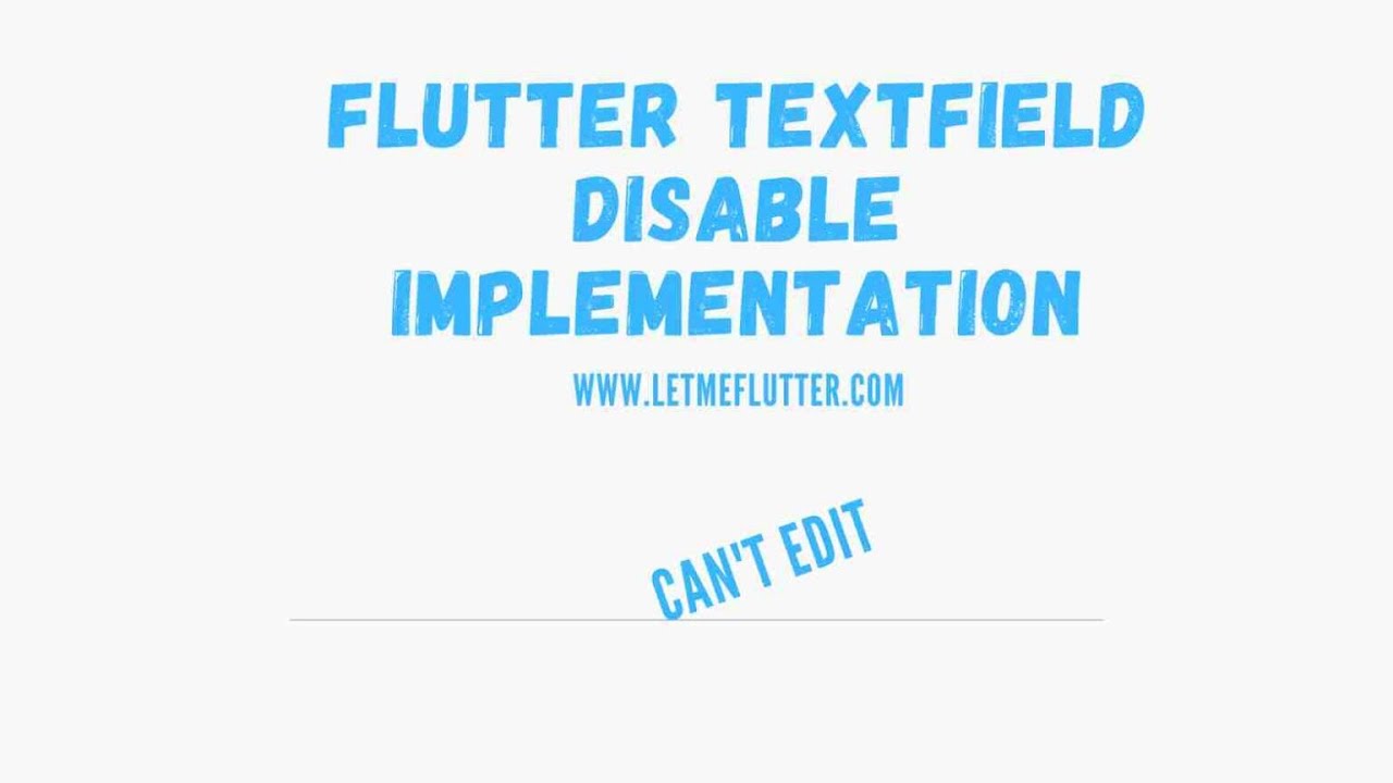'Video thumbnail for Flutter Textfield Disable | Flutter Tutorial | Flutter For beginners'