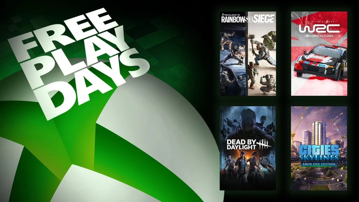 'Video thumbnail for Xbox Free Play Days: Rainbow Six Siege, WRC Generations, Dead by Daylight, Cities Skylines'