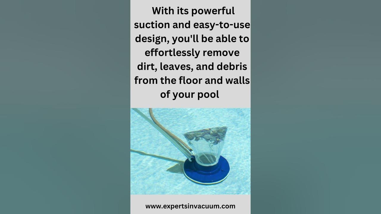 'Video thumbnail for Best Manual Pool Vacuum for Dirt #short'