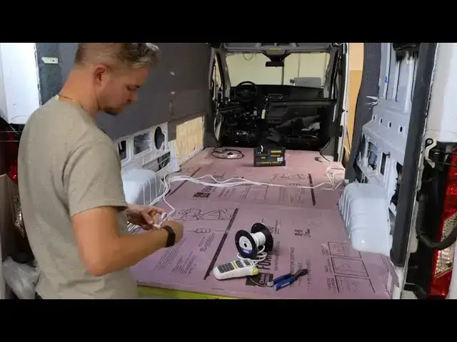 'Video thumbnail for Camper Van Flooring Part 1: In Floor Electrical Wiring Ford Transit'