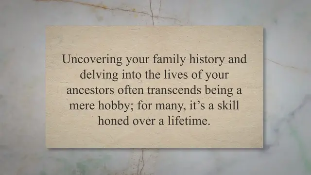 'Video thumbnail for Unlocking The Secrets Of Your Family Tree Is A Skill'