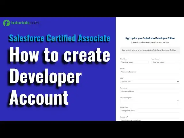 'Video thumbnail for Creating Salesforce Developer Account | Salesforce Certified Associate Course'