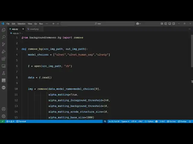 'Video thumbnail for Python 3 backgroundremover U-2-Net Library Tutorial to Remove Background From Images in Terminal'