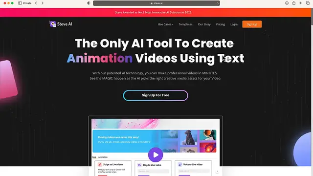 'Video thumbnail for Meet Steve.ai_  Turn any Blog Post into a Video in Seconds!'