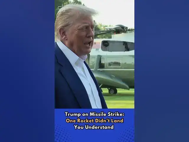 'Video thumbnail for Trump on Missile Strike: One Rocket Didn’t Land — You Understand'