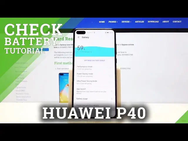 'Video thumbnail for How to Check Battery Percentage in HUAWEI P40 - Show Battery Info'