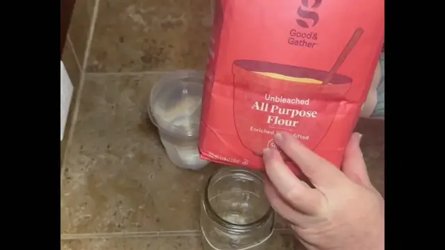'Video thumbnail for HOW TO MAKE A SOURDOUGH STARTER STEP BY STEP USING ALL PURPOSE FLOUR (720p 30fps)'