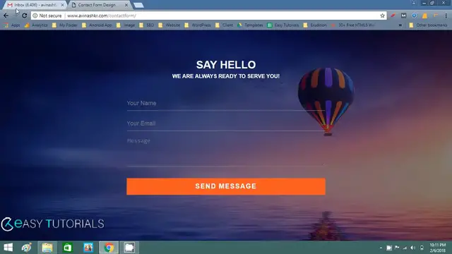 'Video thumbnail for Create Working Contact Form Using HTML, CSS, PHP _ Contact Form Design'