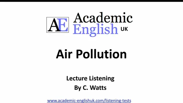 'Video thumbnail for Air Pollution AEUK'