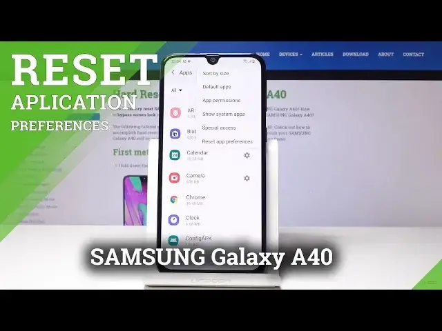 'Video thumbnail for How to Reset App Preferences in SAMSUNG Galaxy A40 - Restore Default App Settings'