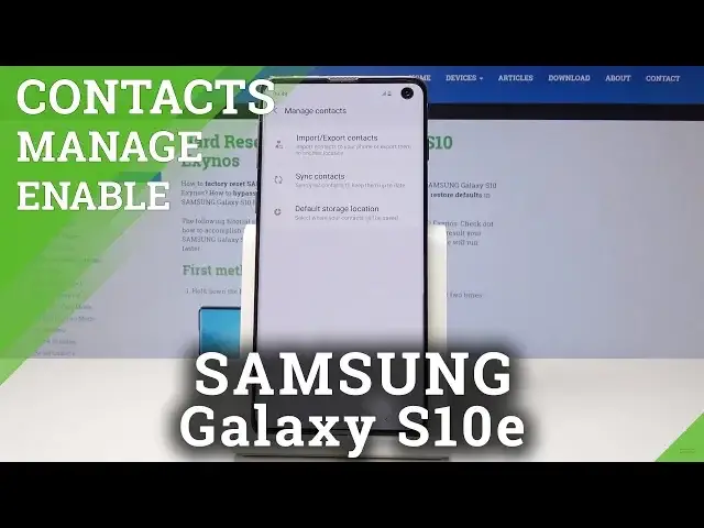 'Video thumbnail for SAMSUNG Galaxy S10 Import / Export Contacts /  Manage Contacts Tutorial'