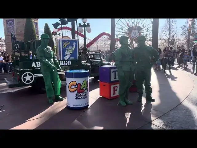 'Video thumbnail for Operation: Playtime! - featuring the Green Army Patrol 🪖#disney #disneyland #pixar #toystory #dca'