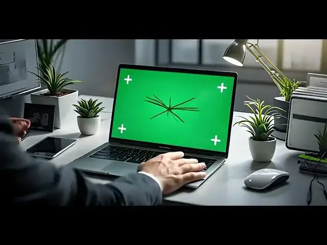 'Video thumbnail for Worker Using Touchpad on Green Screen Laptop in Modern Office'