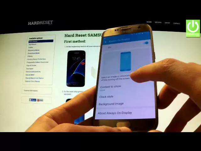 'Video thumbnail for How to use Always-on display SAMSUNG G930F Galaxy S7 - AOD tutorial'
