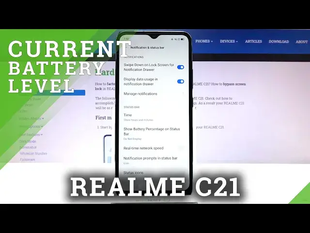 'Video thumbnail for How to Show Battery Percentage in Realme C21 – Show Battery Info'
