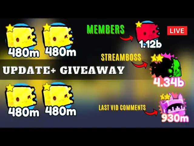 'Video thumbnail for 🔴LIVE - PET Simulator X HALLOWEEN UPDATE Chemical Egg GOLDEN Pets Giveaway |  ROBLOX Owlzo'