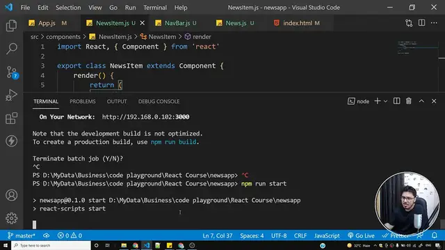 'Video thumbnail for Fetching API Key from News API _ Complete React Course in Hindi #24'