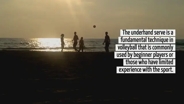 'Video thumbnail for How To Underhand Serve A Volleyball'