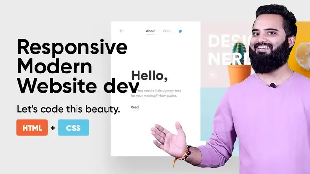 'Video thumbnail for How to make landing page using html and css'