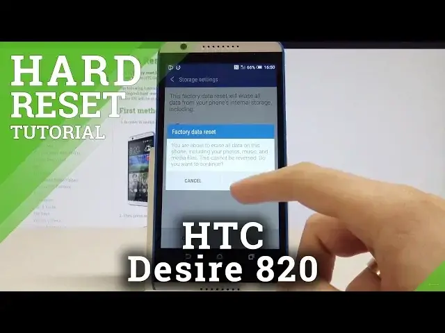 'Video thumbnail for Hard Reset HTC Desire 820 - Reset Code / Factory Reset / Wipe Data'
