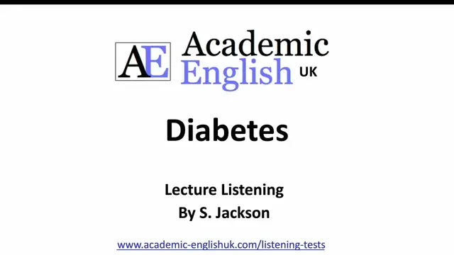 'Video thumbnail for Diabetes Lecture EXAMPLE - HD 1080p'