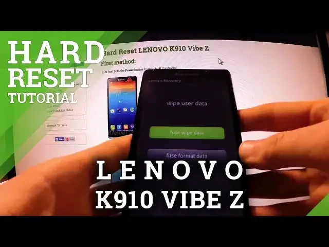 'Video thumbnail for Hard Reset Lenovo K910 Vibe Z - remove screen lock'