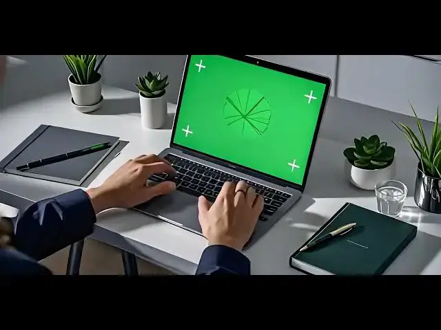 'Video thumbnail for Close Up Shot of Worker Scrolling Green Screen Laptop in Office'