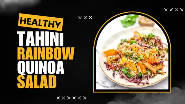 'Video thumbnail for Tahini Rainbow Quinoa Salad'