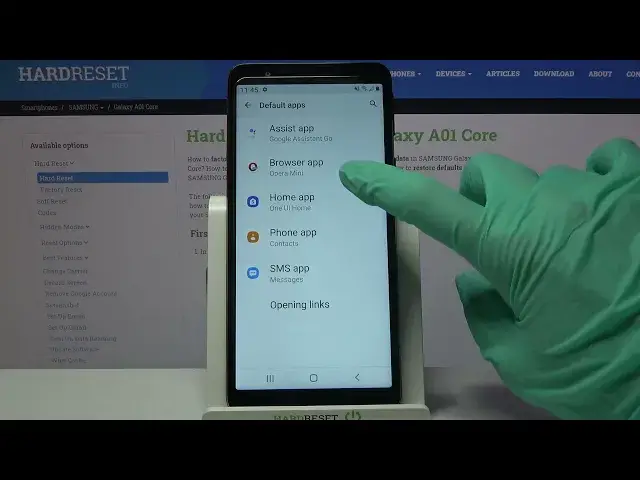 'Video thumbnail for How to Change Default Apps in SAMSUNG Galaxy A01 Core -  Personalize Default Apps'