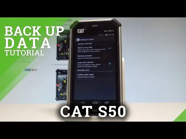 'Video thumbnail for Back Up Data in CATERPILLAR S50 - Enable Backup / Add Account'