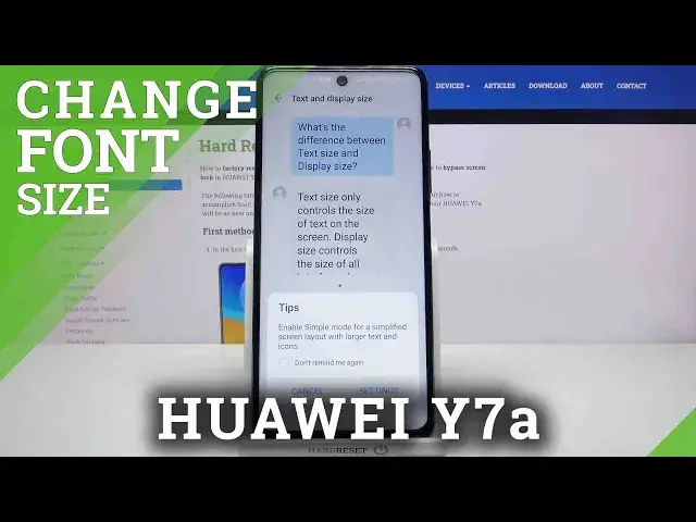 'Video thumbnail for How to Change Font Size on HUAWEI Y7a – Font Settings'