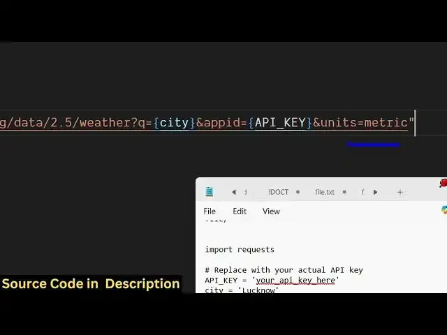 'Video thumbnail for Python Script to Fetch Real Time Weather Data from OpenWeatherMap API For any City'