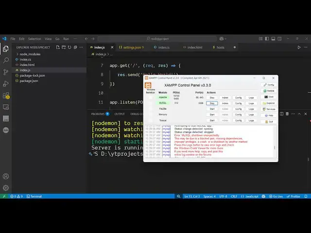 'Video thumbnail for How to fix phpMyAdmin MySQL Shutdown Unexpectedly Error in PHP XAMPP Apache Server in Browser'