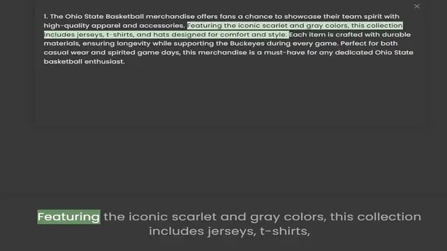 'Video thumbnail for 1. The Ohio State Basketball merchandise offers fans a chance to showcase their team spirit with high-quality apparel and accessories. Featuring the iconic scarlet and gray colors, this collection includes jerseys, t-shirts, and hats desi'